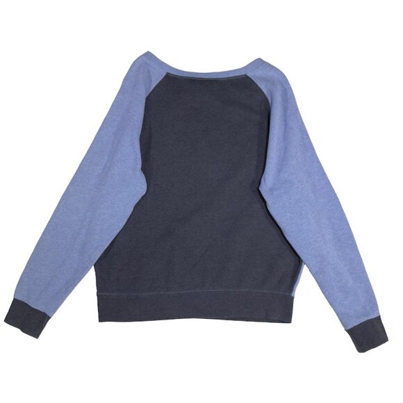 Vans Women's Size Large Illuminati With Cross Bones Blue Long Sleeve Sweater L - Picture 8 of 8